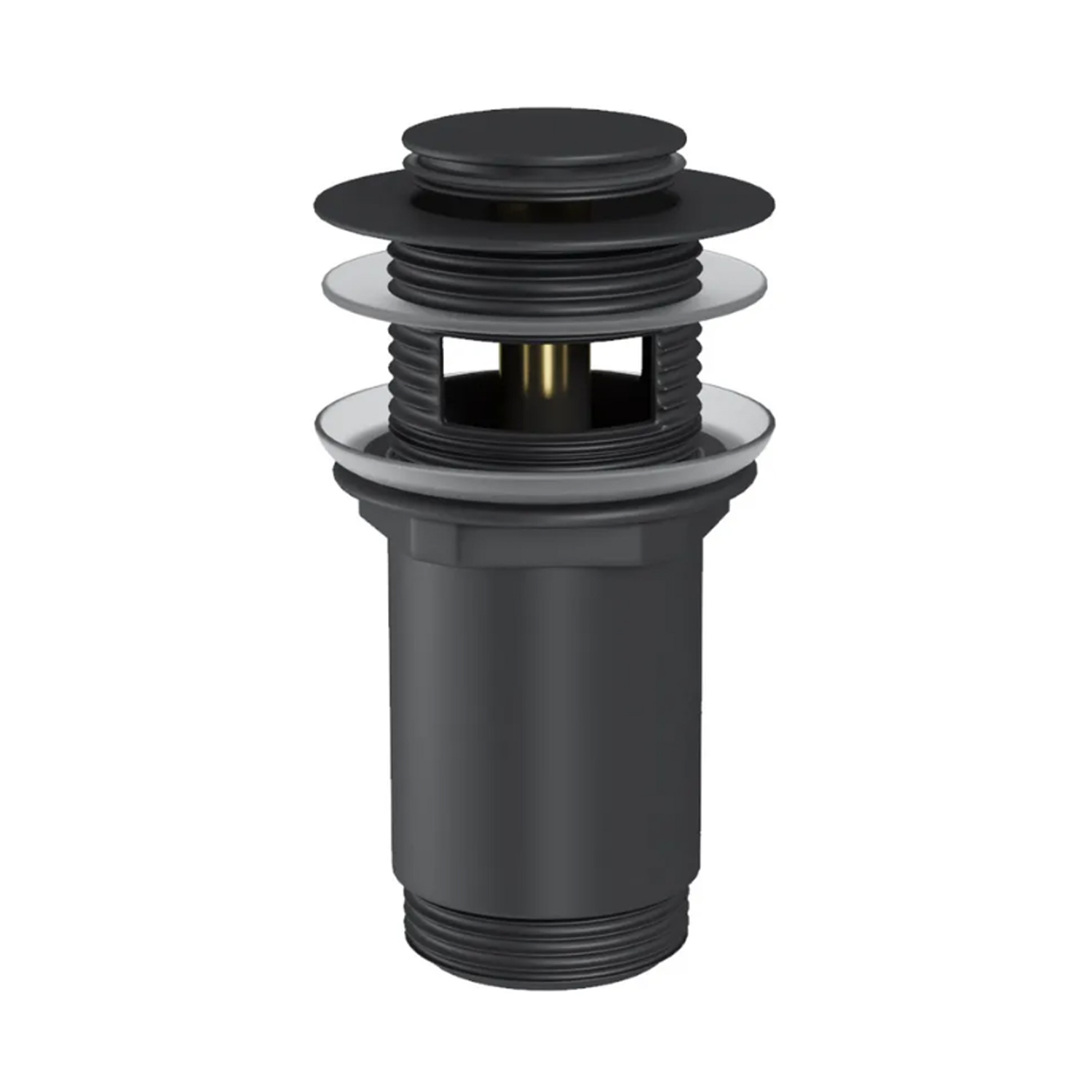 Умывальник со смесителем Lauter 21493A + Cascade 21СК0655BS с донным клапаном 21190B (черный матовый) — фото 4