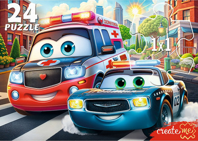 

Пазл, Городские машинки-помощники / УК24-0209