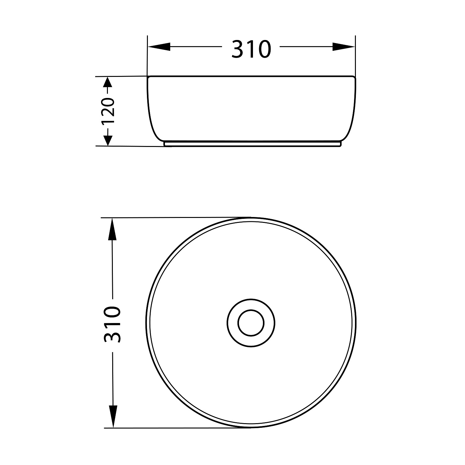 Умывальник со смесителем Lauter 21499-31 + Reef 21CK8678C с донным клапаном 21190CH (хром) — фото 5