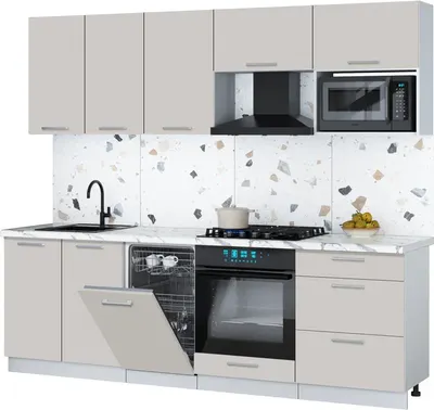 

Кухонный гарнитур, Мила Gloss 2.45-ПМ4