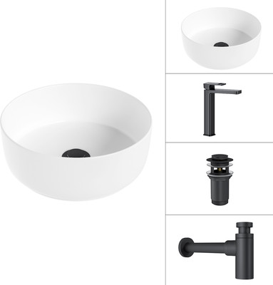 

Умывальник со смесителем, 21499-31 + Cascade 21СК0655BS + сифон 21635B + дон.клапан 21190B