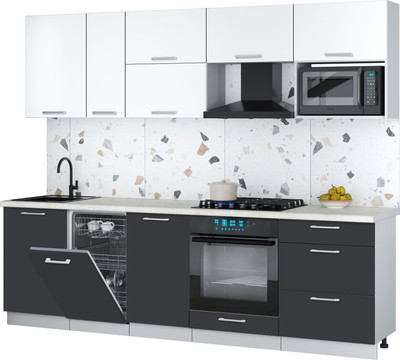 

Кухонный гарнитур, Мила Gloss 2.6-ПМ4