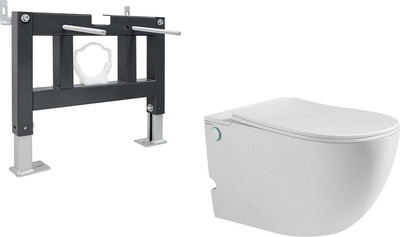 Унитаз подвесной с инсталляцией Abber Bequem AC1105P-AC0101P (с импульсным смывом) -