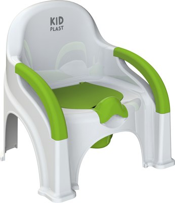 Детский горшок KidPlast Primo / PL115902 (белый/зеленый) - 