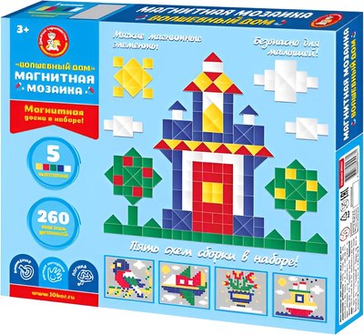 

Развивающая игра, Мозаика магнитная. Волшебный дом / 05567