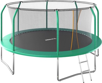Батут UNIX Line Supreme Basic 14ft / trusub14g (зеленый) - 