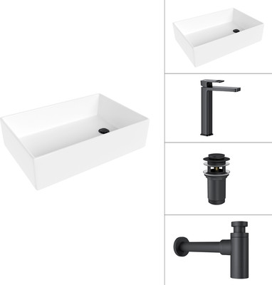 

Умывальник со смесителем, 21518-1 + Cascade 21СК0655BS + сифон 21635B + дон.клапан 21190B
