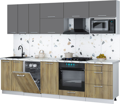 

Кухонный гарнитур, Мила Gloss 2.7-ПМ4