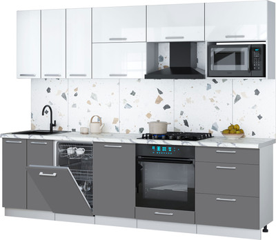 

Кухонный гарнитур, Мила Gloss 2.7-ПМ4