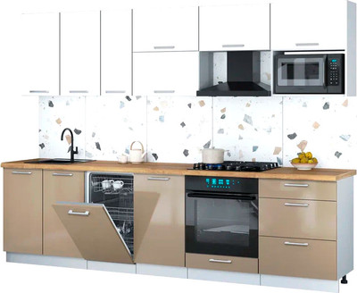 

Кухонный гарнитур, Мила Gloss 2.9-ПМ4