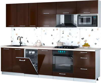 

Кухонный гарнитур, Мила Gloss 2.9-ПМ4