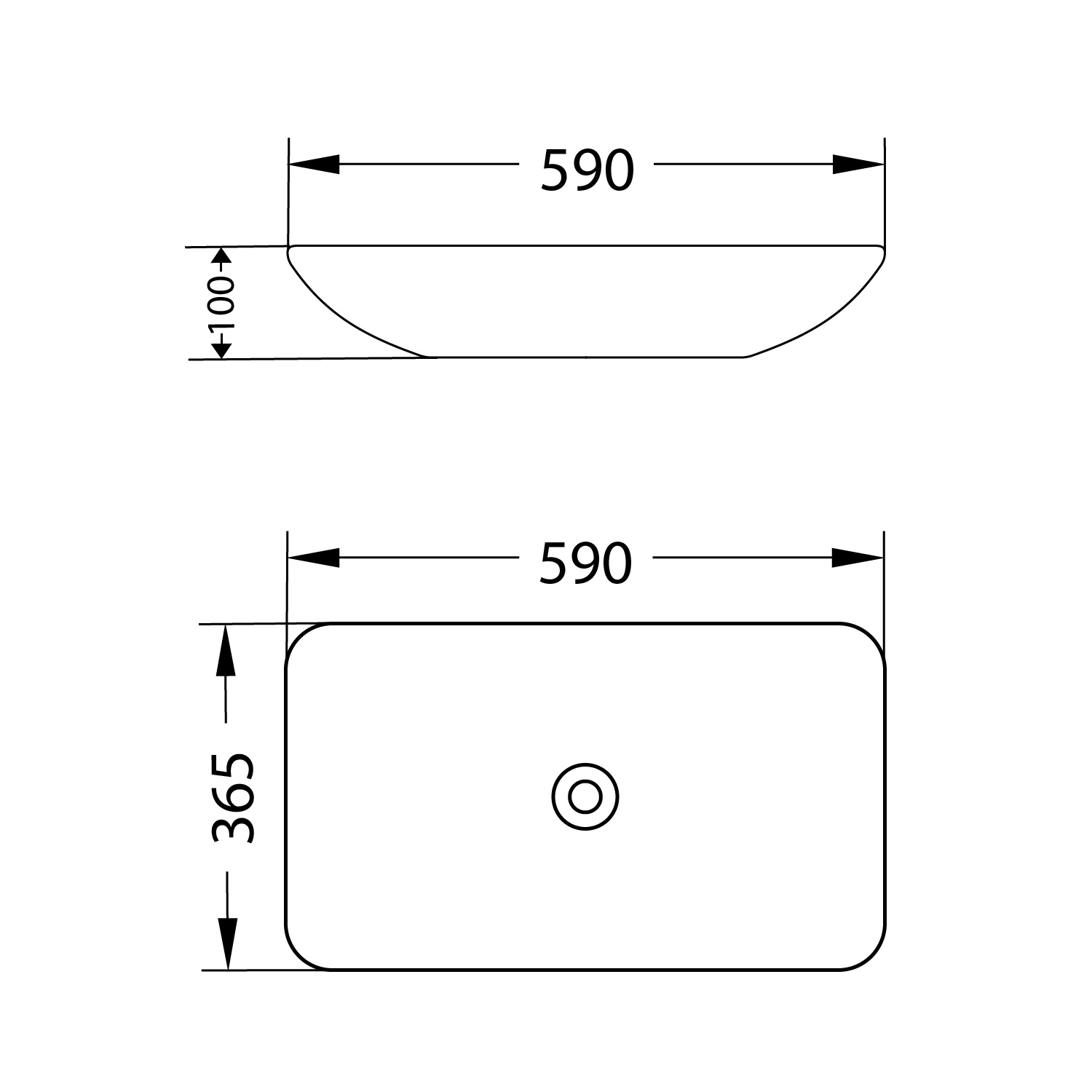 Умывальник со смесителем Lauter 21540 + Reef 21CK8678BS с сифоном 21635B (черный матовый) — фото 5
