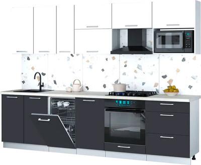 

Кухонный гарнитур, Мила Gloss 2.9-ПМ4