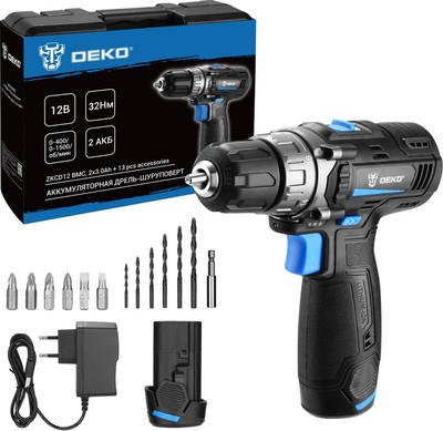 Аккумуляторная дрель-шуруповерт Deko ZKCD12 SET6 / 084-1040 - 