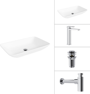 

Умывальник со смесителем, 21540 + Cascade 21СК0655C + сифон 21635CH + дон.клапан 21190CH