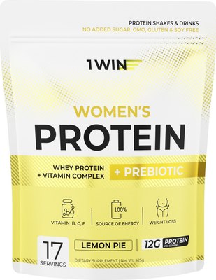 Протеин 1WIN Whey С пребиотиками (425г, лимонный пай) - 