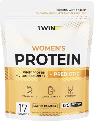 Протеин 1WIN Whey С пребиотиками (425г, соленая карамель) - 