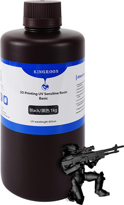 Фотополимерная смола для 3D-принтера Kingroon Standard Resin Black / B02170 (1кг) - 