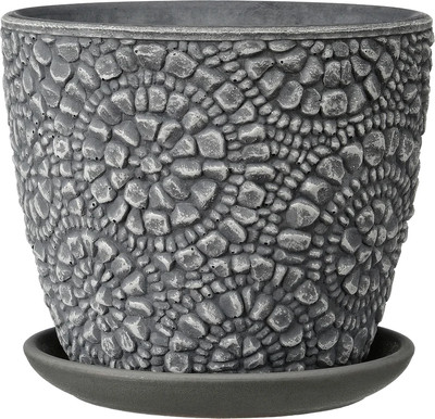 Вазон Композит Камешки №3 / КБ-Б3-222-22 (2.15л, серый бутон) - 