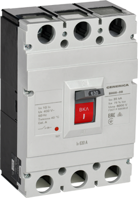

Выключатель автоматический, ВА66-39 3Р 630А 35кА / SAV50-3-0630-G