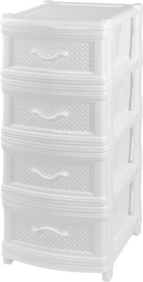 Комод пластиковый El Casa Классика 4-х секционный / 640037 (белый) - 