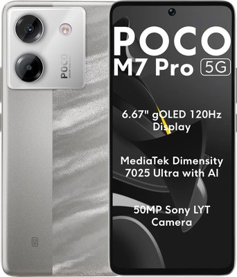 Смартфон POCO M7 Pro 5G 8GB/256GB (серебристый) - 