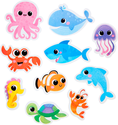 Набор игрушек для ванной Крошка Я Морской мир / 10458562 (11шт) -