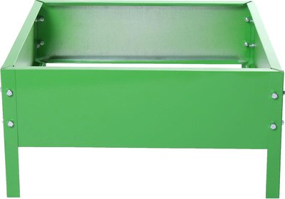 Грядка модульная GREENGO Клумба оцинкованная 50x50x15см (ярко-зеленый) - 