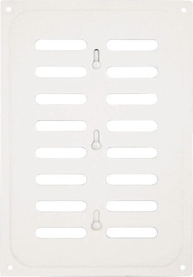 Решетка вентиляционная Нора-М 165x240 с заслонкой / 19372 (сигнальный белый) - 