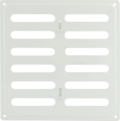 Решетка вентиляционная Нора-М 200x200 с заслонкой / 12920 (белый) - 