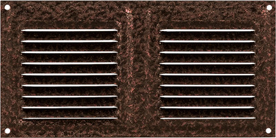 Решетка вентиляционная Нора-М 100x200 с сеткой / 19386 (кожа/медь) - 