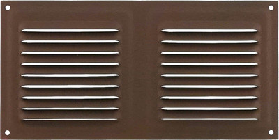 Решетка вентиляционная Нора-М 100x200 с сеткой / 19388 (шоколадный бархат) - 
