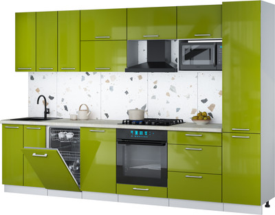 

Кухонный гарнитур, Мила Gloss 3.1-ПМ4