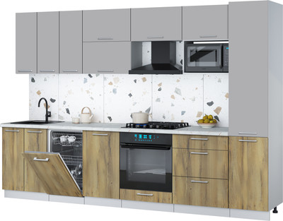 

Кухонный гарнитур, Мила Gloss 3.1-ПМ4