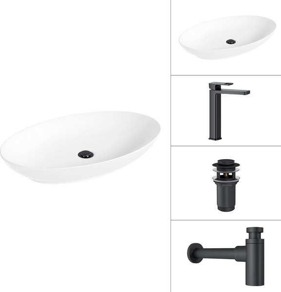 Умывальник со смесителем Lauter 21571 + Cascade 21СК0655BS + сифон 21635B + дон.клапан 21190B
