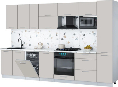 

Кухонный гарнитур, Мила Gloss 3.3-ПМ4