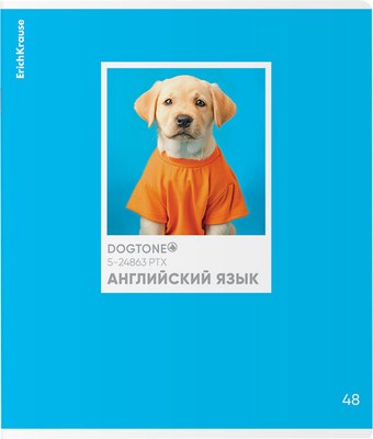 Тетрадь предметная Erich Krause DogTone. Английский язык / 63359 (48л, клетка) - 