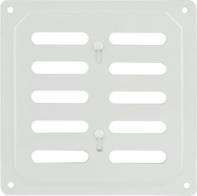 Решетка вентиляционная Нора-М 160x160 с заслонкой / 6612 (белый) - 