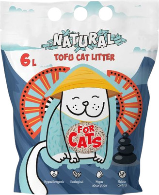 Наполнитель для туалета For Cats Tofu Natural комкующийся без запаха / TUZ942 (6л) - 