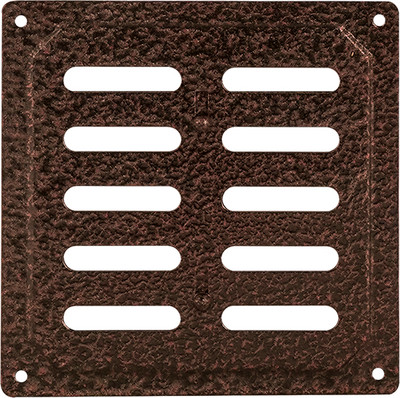 Решетка вентиляционная Нора-М 160x160 с заслонкой / 19366 (кожа/медь) - 