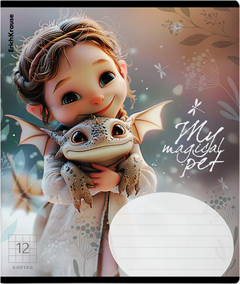 Тетрадь Erich Krause Magic Pet / 63246 (12л, клетка) - 