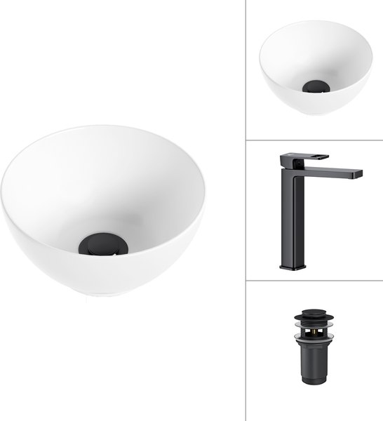 Купить Умывальник со смесителем Lauter 21601E + Cascade 21СК0655BS с донным клапаном 21190B в Бобруйске