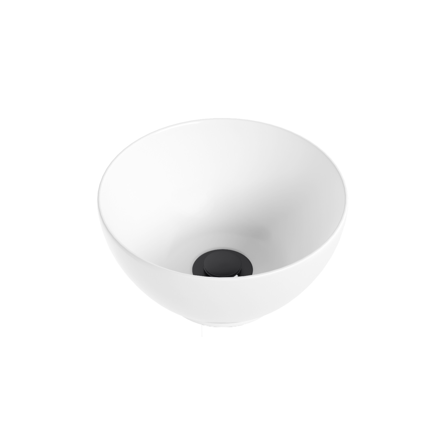 Умывальник со смесителем Lauter 21601E + Cascade 21СК0655BS с сифоном 21635B (черный матовый) — фото 2