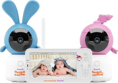 Видеоняня Ramili Нюша и Крошик. Малышарики / RV100X2NUSHAKROSH (с креплениями) -