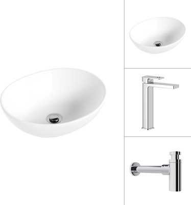 

Умывальник со смесителем, 21652 + Cascade 21СК0655C с сифоном 21635CH