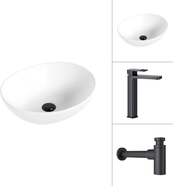 Умывальник со смесителем Lauter 21652 + Cascade 21СК0655BS с сифоном 21635B