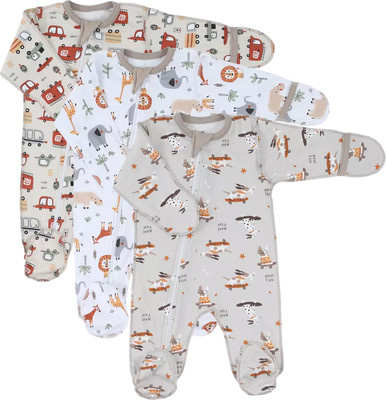 Набор комбинезонов для малышей Rant Funny Basic / 1590 (3шт, Beige, р.62) -