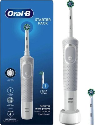 Электрическая зубная щетка Oral-B Vitality D100 Starterkit + 2 насадки - 