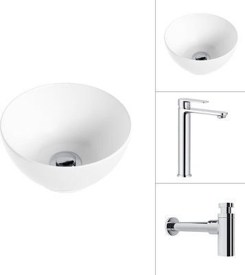 

Умывальник со смесителем, 21601E + Moon 21СK81691C с сифоном 21635CH