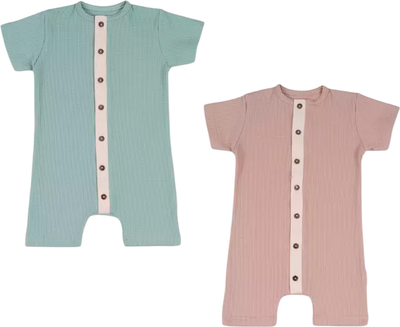 Набор комбинезонов для малышей Rant Waffy / 7-92 (2шт, Mint/Latte, р.80) - 